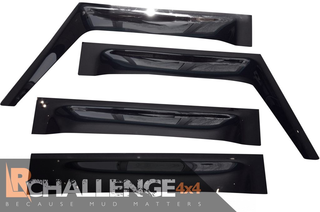 Wind deflectors to fit Land Rover Defender 110 90 Smoked LR Challenge