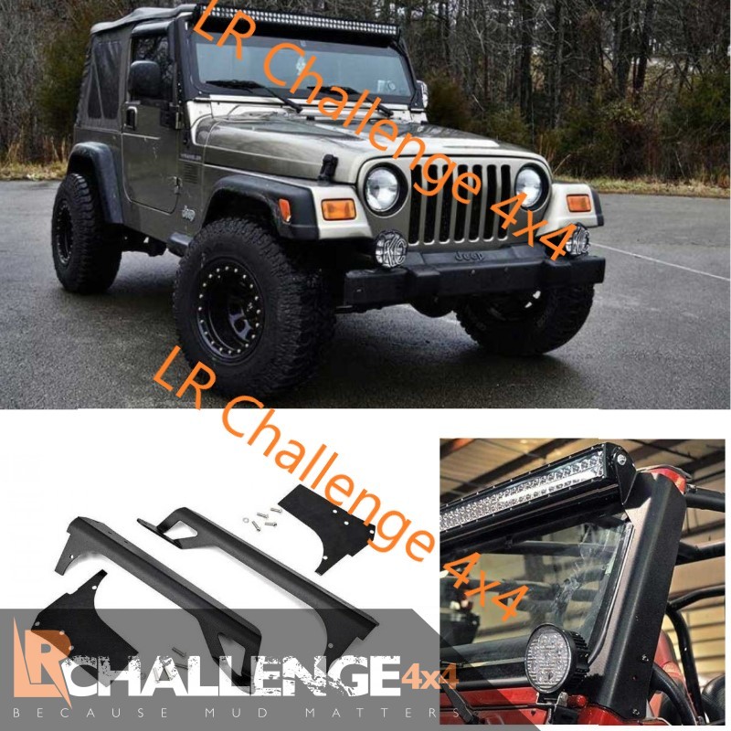 52” LED Light Bar brackets With Base Light Mounts Wrangler TJ