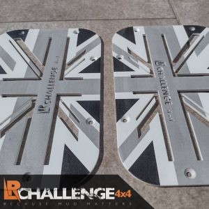 Grey Union Jack wing top Air vents to fit Land Rover Defender aluminium