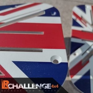 Union Jack wing top Air vents to fit Land Rover Defender 300 TD5 TD4 Puma aluminium