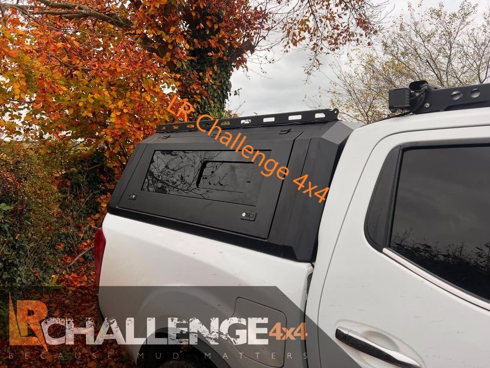 Heavy duty rear canopy hardtop Glazed With side windows to fit Nissan Navara D23 2015 – 2024