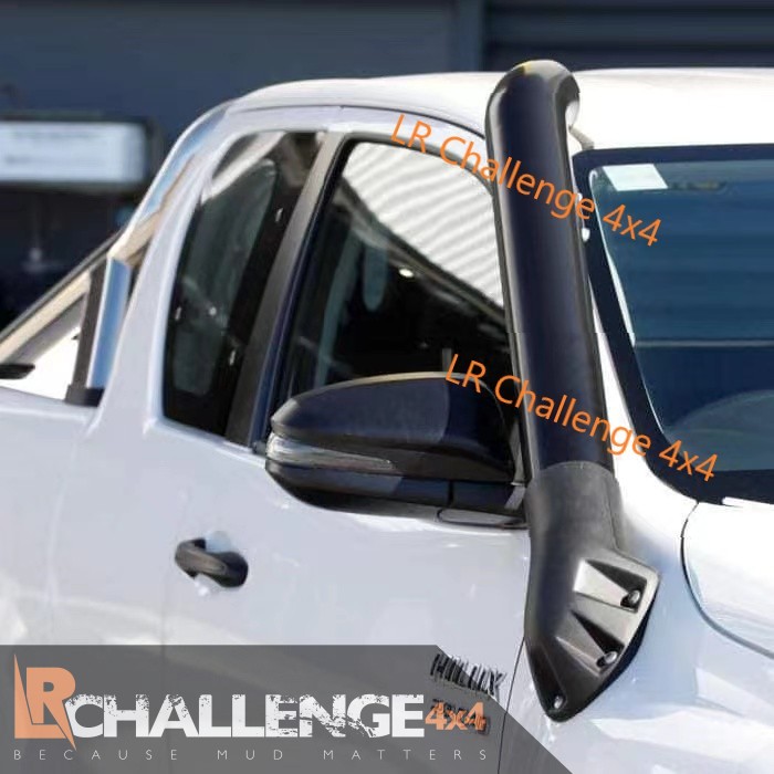 Snorkel Kit to fit Hilux MK8 2016 – 2025 stainless steel snorkel kit Powder coated black, these look mega.