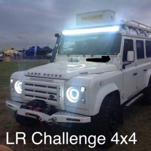 7″ LED Headlights Black Halo DRL to fit Land Rover Defender & Jeep Wrangler TJ JK